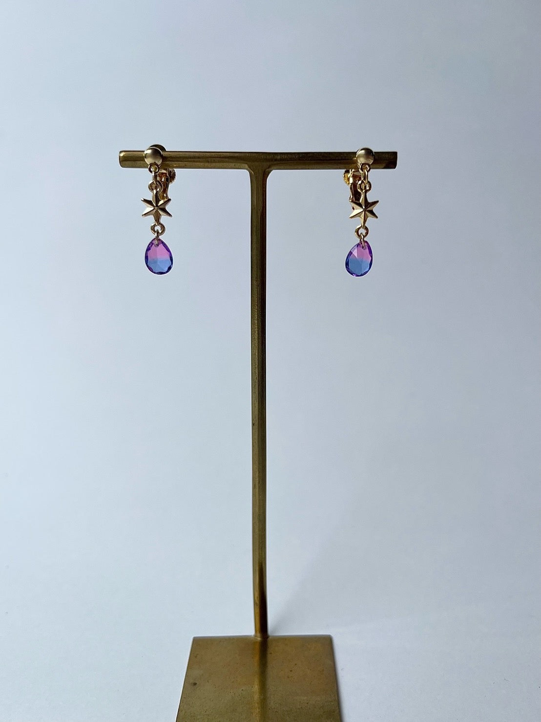 イヤリング・ピアス｜雫［ブルーパープル］